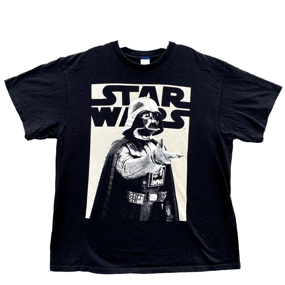 VTG Star Wars T-Shirt Men's XL Darth Vader Lucas Film Graphic Tee Streetwear Y2k
